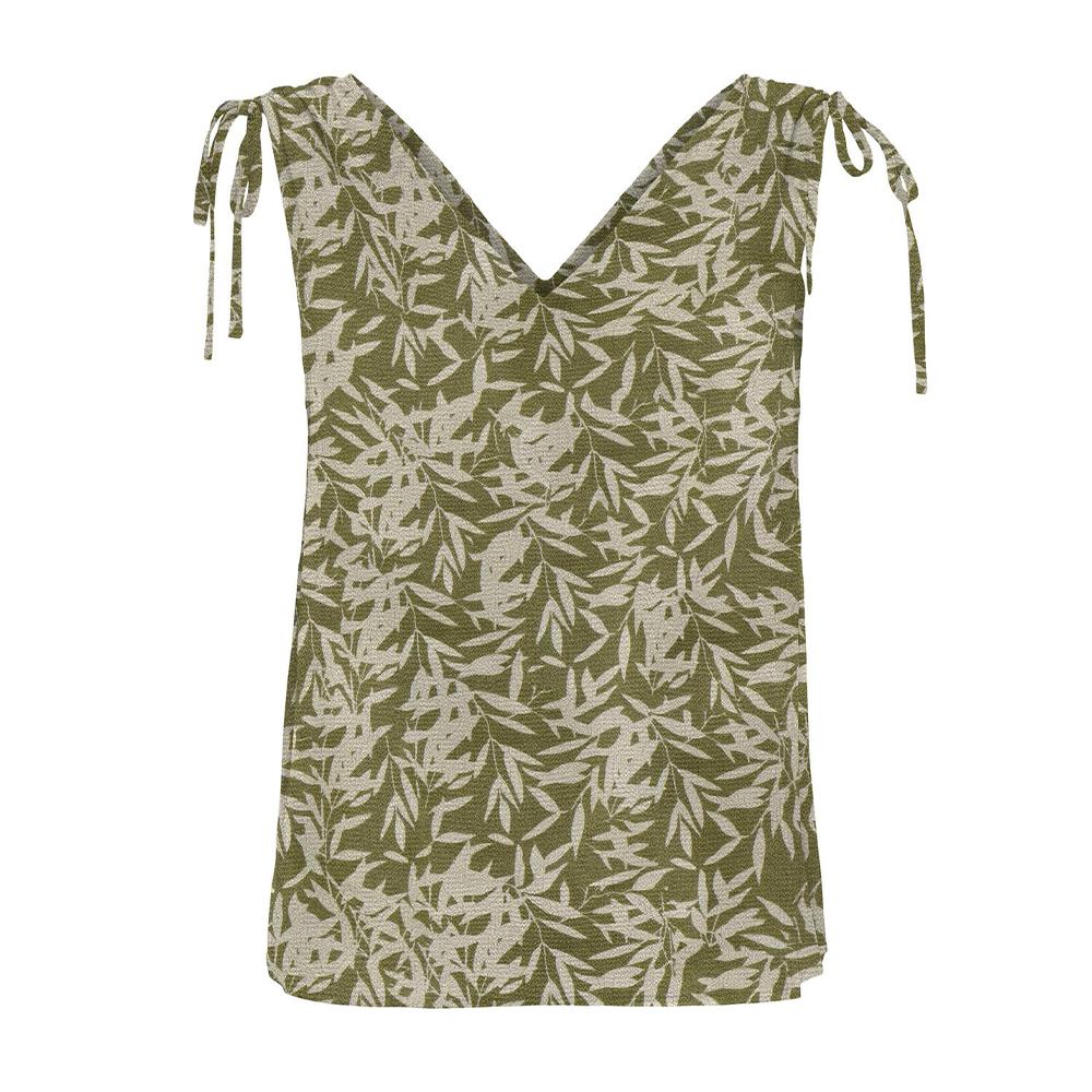 Only Blouse Beige/Vert Femme Only Nova Life