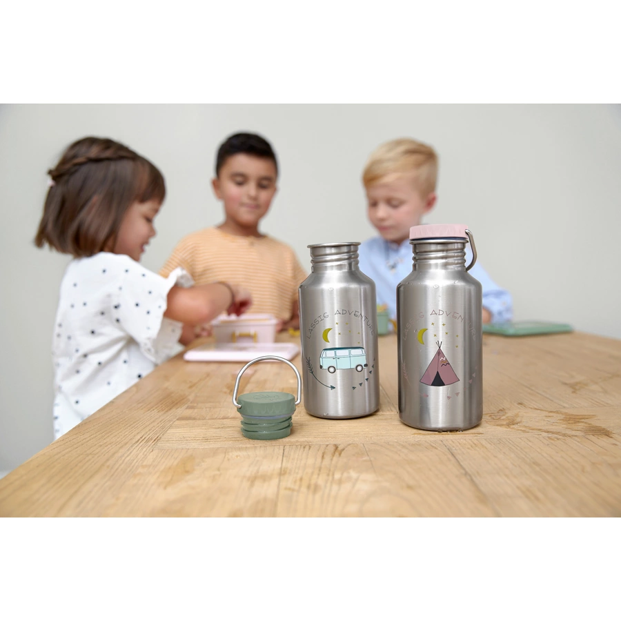 LÄSSIG Trinkflasche aus Edelstahl, Adventure Bus 500 ml