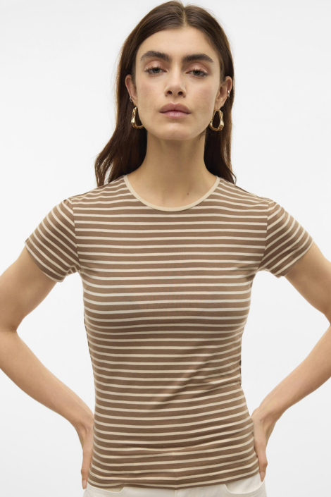 Vero Moda camel dames t-shirt
