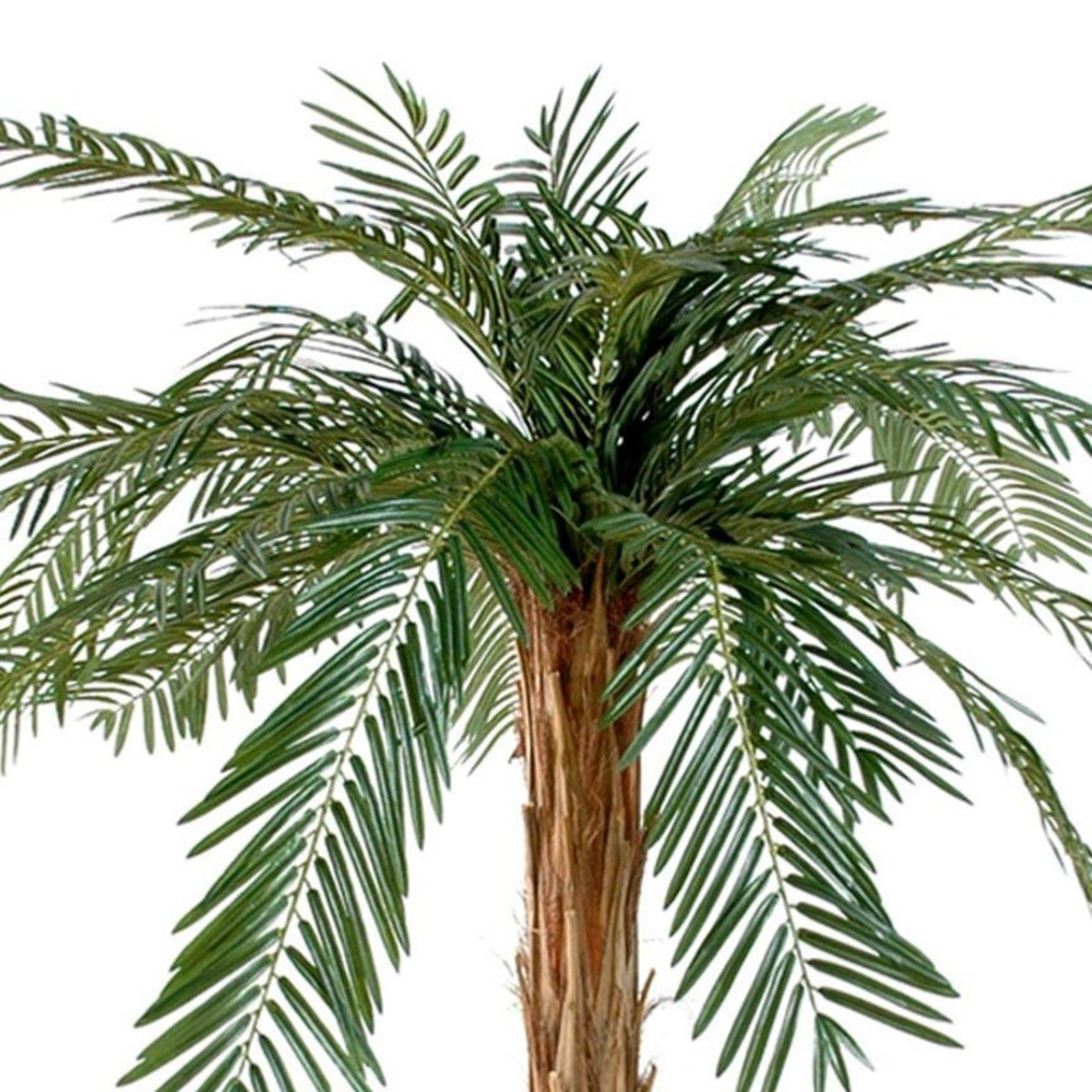 Palmier artificiel cycas en pot tronc haut h 120 cm vert - choisissez votre haut