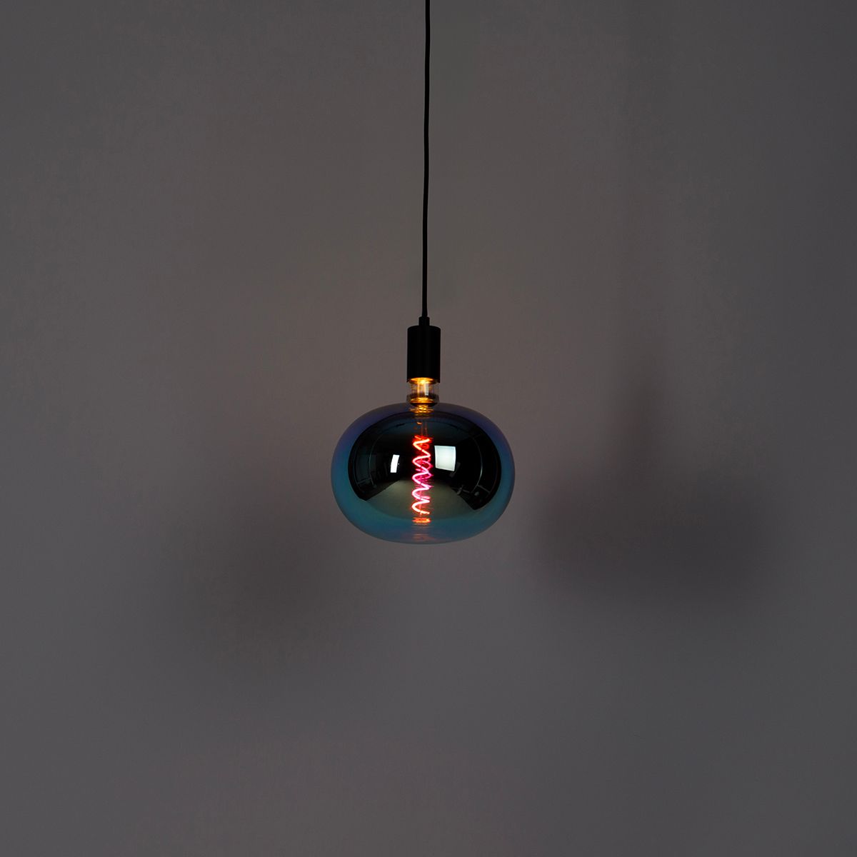 Industriële hanglamp zwart incl. LED G220 dimbaar - Facil