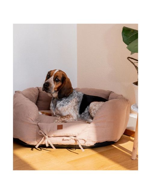 Pet & Co. Ronny Linnen Roze - Hondenmand