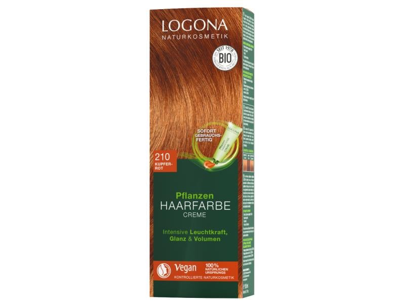 Logona Haarcoloration PHF 210 Kupferrot 150 ml Haarfarbe-Creme natürlichen Ursprungs