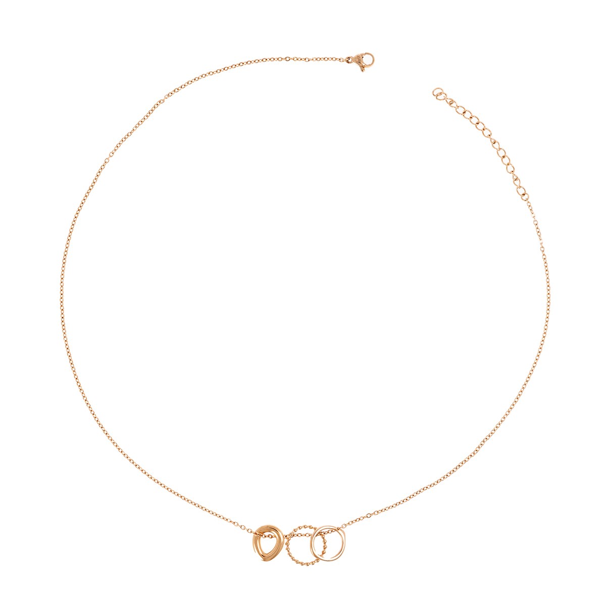 Collier acier rose 45+5cm