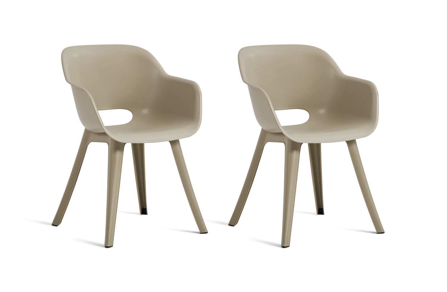 Keter Akola tuinstoel - 2 stuks - 55x56,5x80cm - Taupe