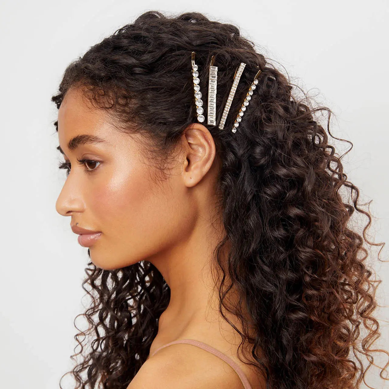 All Dressed up Rhinestone Bobby Pins 4 Piece Set