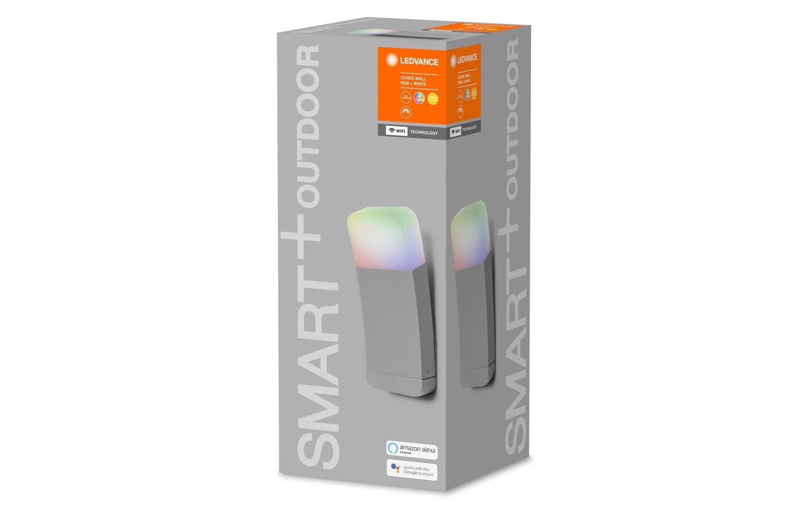 LED Gartenleuchte »SMART+ Curve Down, 9 W, 3000 K, Silber, RGBW« Warmweiss