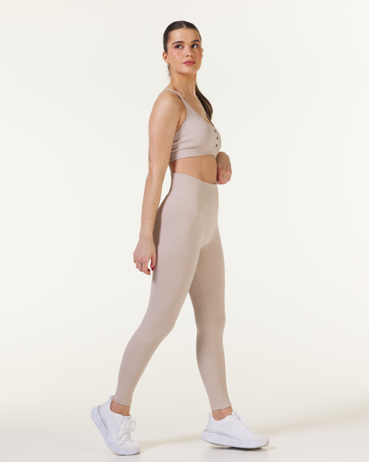 Bumpro 2-PACK Perfect Rib Scrunchie Tights Beige