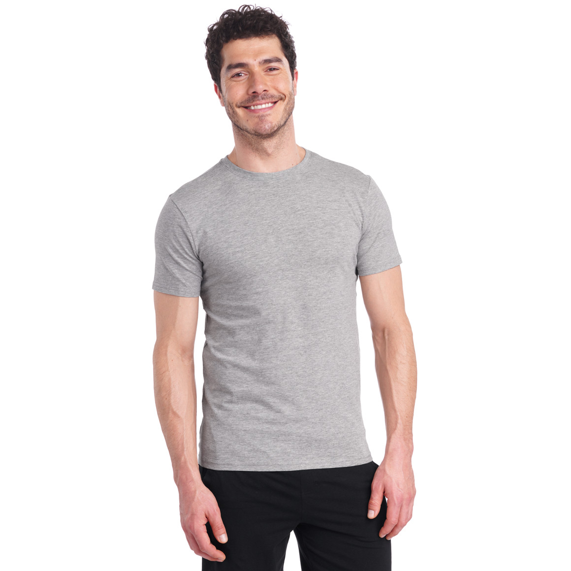 VanVaan Herren T-Shirt mit Rundhalsausschnitt hellgrau