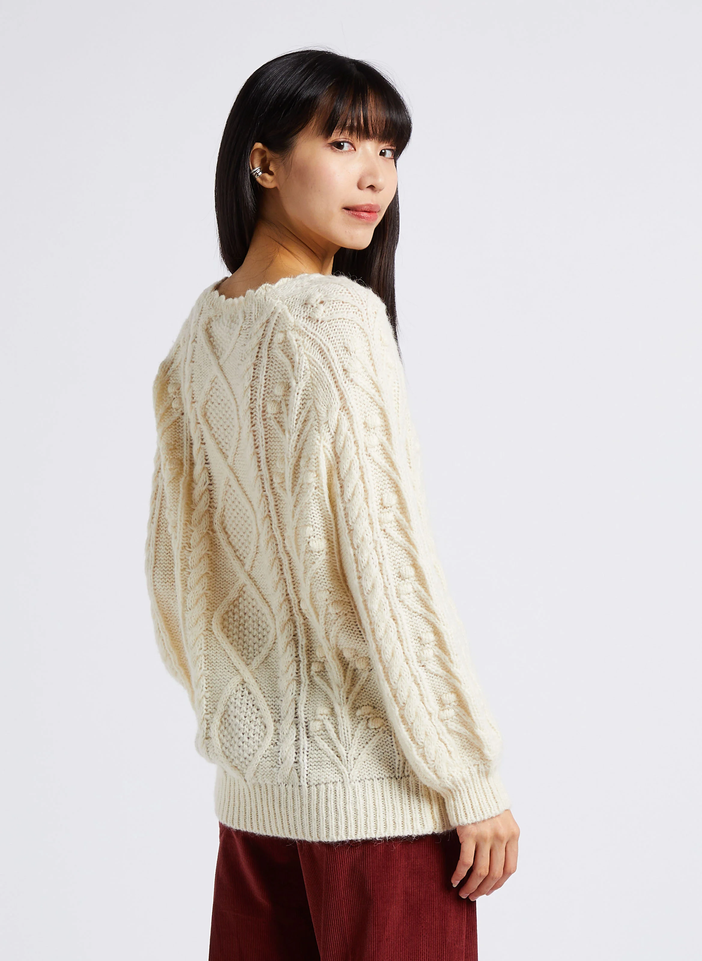 SALCEA - Pull col rondtricot | Beige