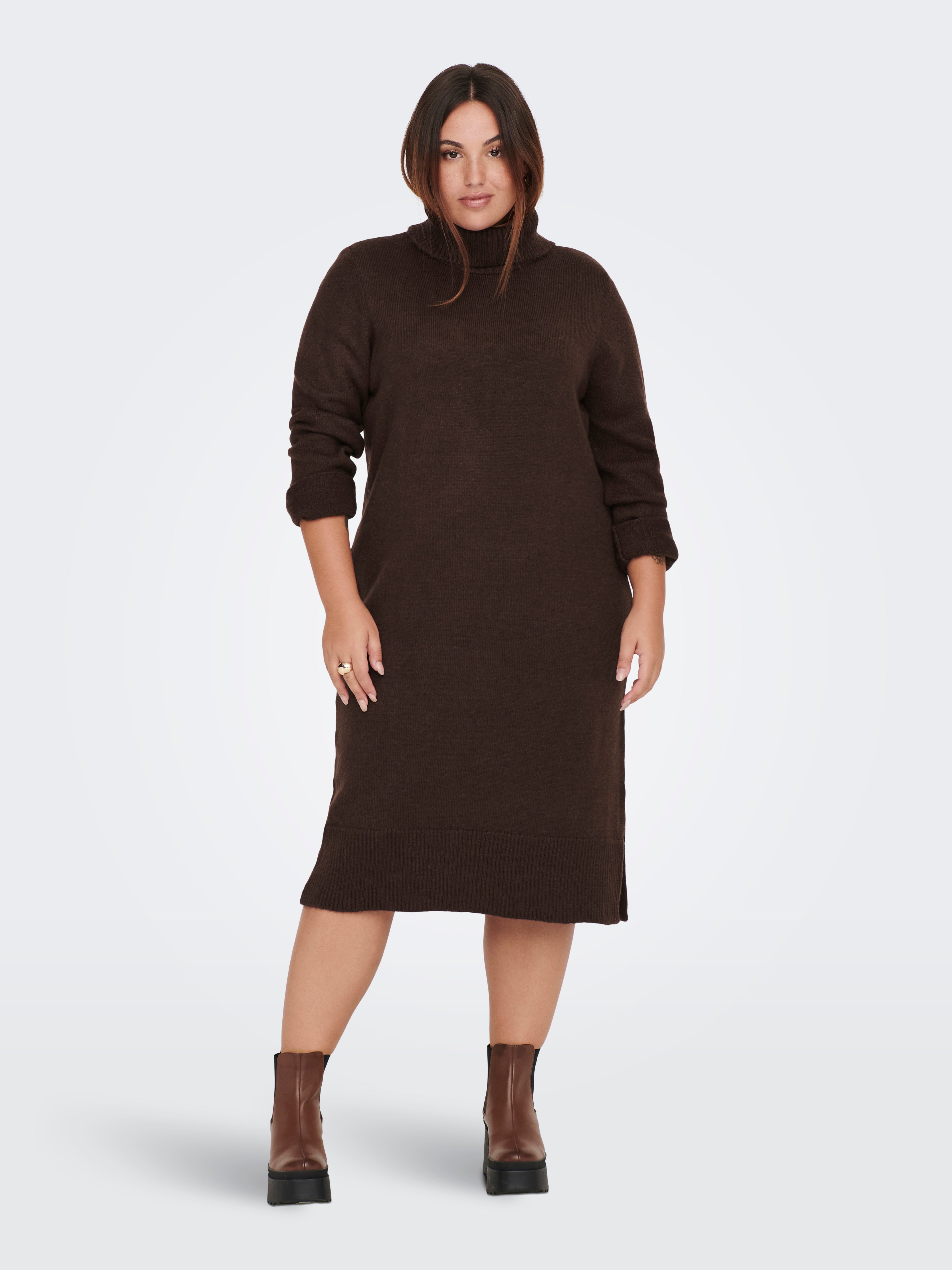 CARBRANDIE Langes Kleid Chicory Coffee