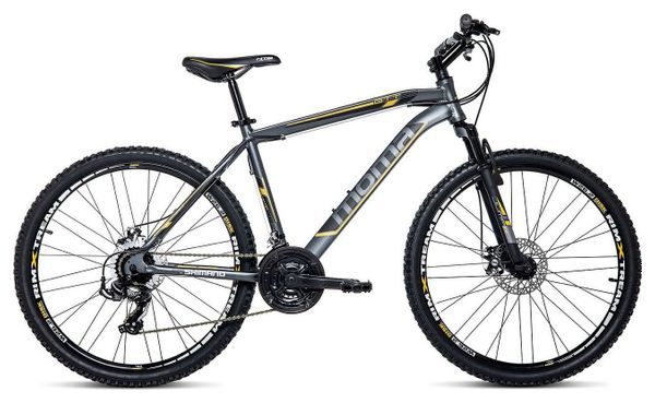 Moma Bikes Vélo VTT GTT26  5.0 Aluminium  SHIMANO 24V Freins a Disque Suspension Avant