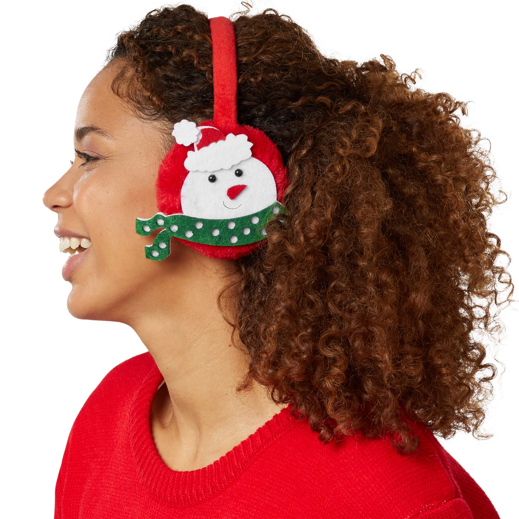 tectake® Ohrenschützer mit Schneemann-Motiv