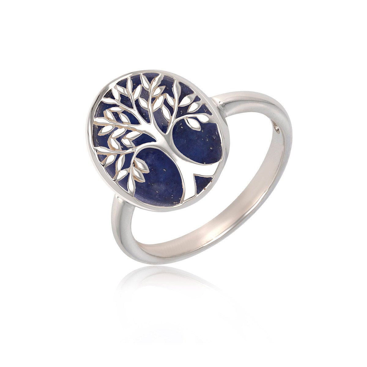 Bague Arbre de Vie Lapis Lazuli et Argent Massif - Le Cadeau Idéal pour la Fête des Mères et Autres Occasions