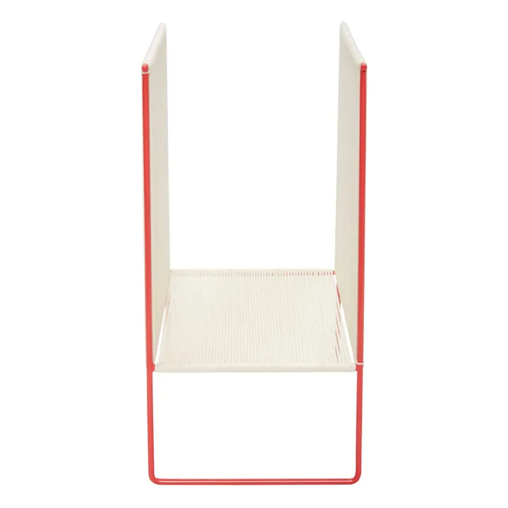 Hübsch Porte-revues en corde et métal | Rouge