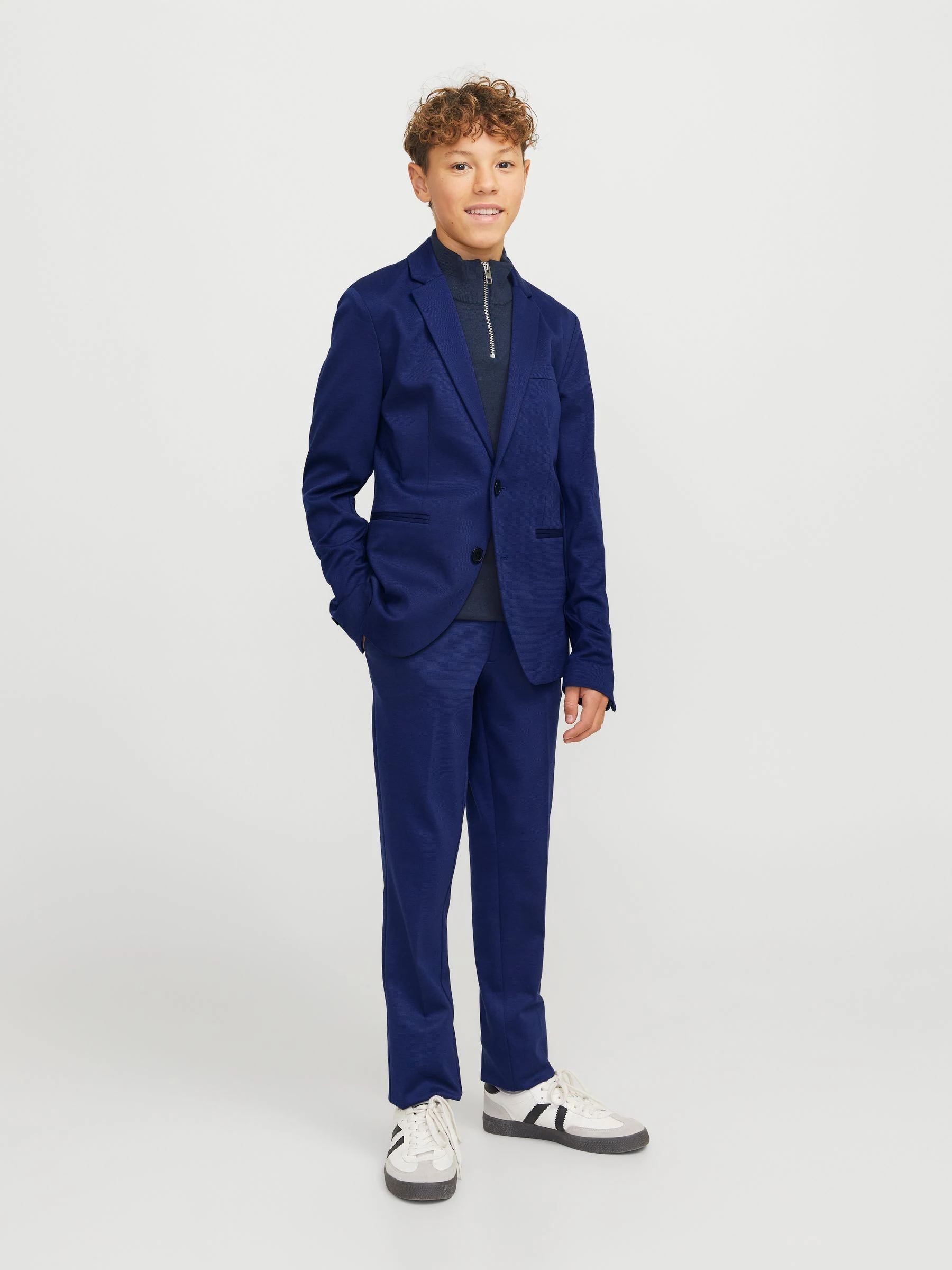 JACK & JONES JUNIOR blauw jersey pak met Broeken en Jack Set