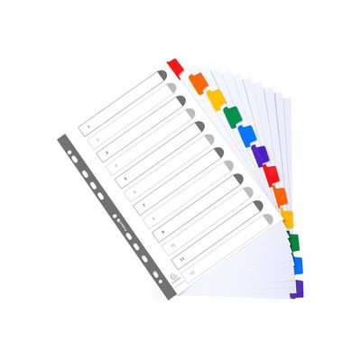 Exacompta Nature Future - Intercalaire 12 positions - A4 - carte blanche