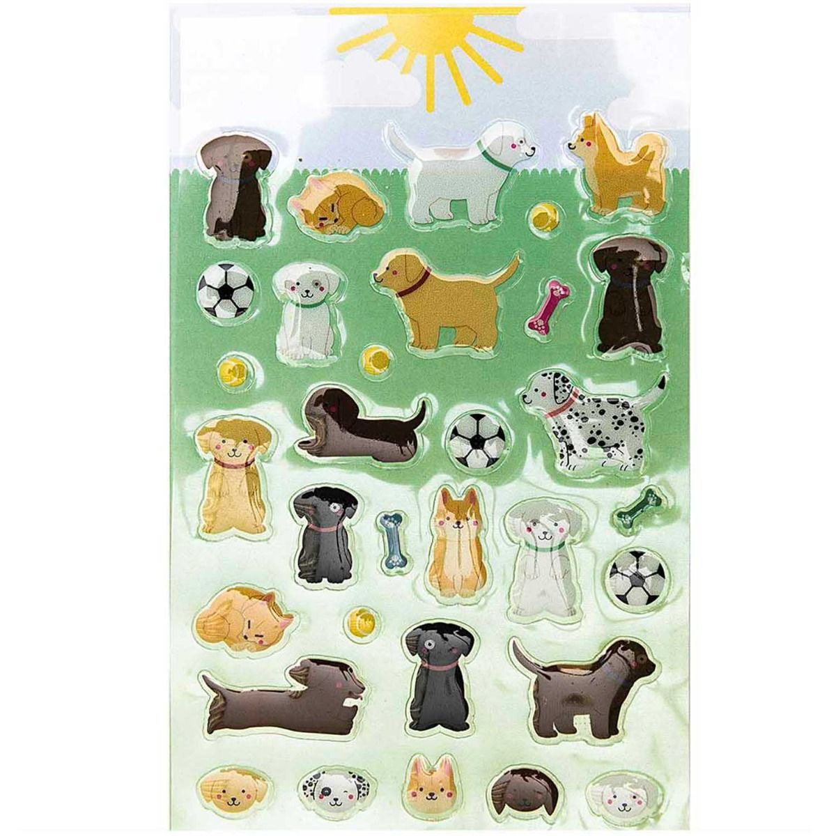 Stickers en gel motifs chiens Rico Design