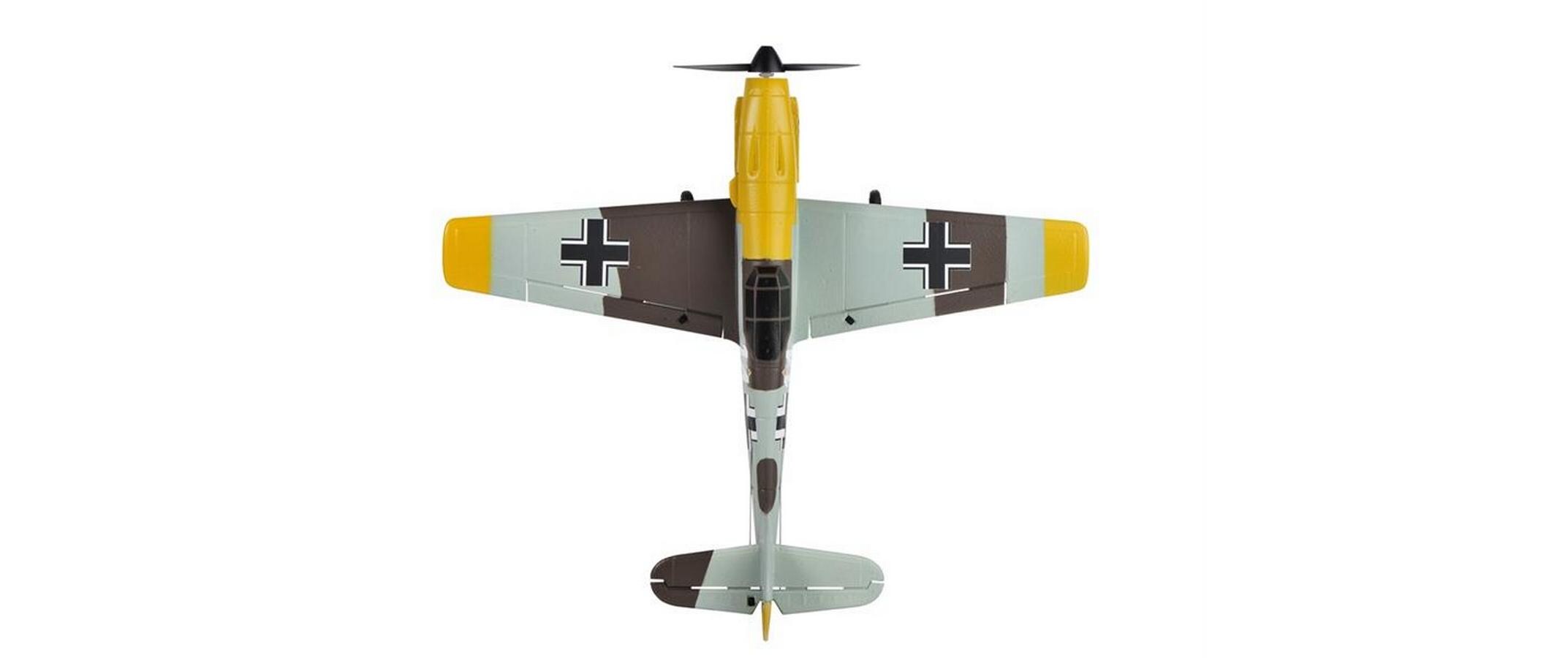 Warbird Mini BF-109 450 mm, Gelb, RTF<br>Kleines 4-Kanal RC-Flugzeug mit Gyro