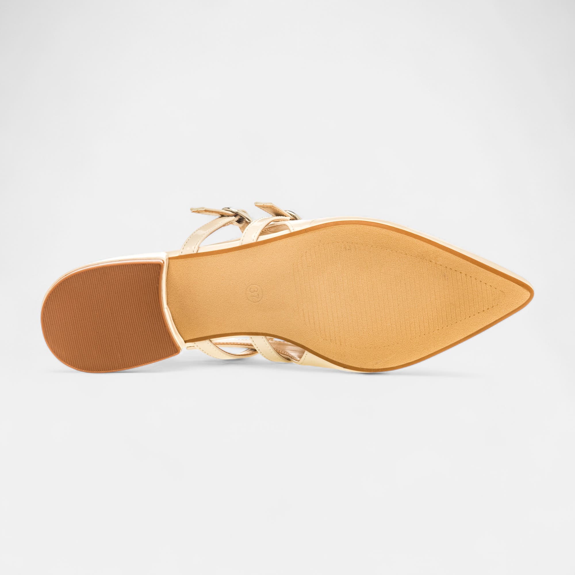 Escarpins avec bride arrière Femme beige
