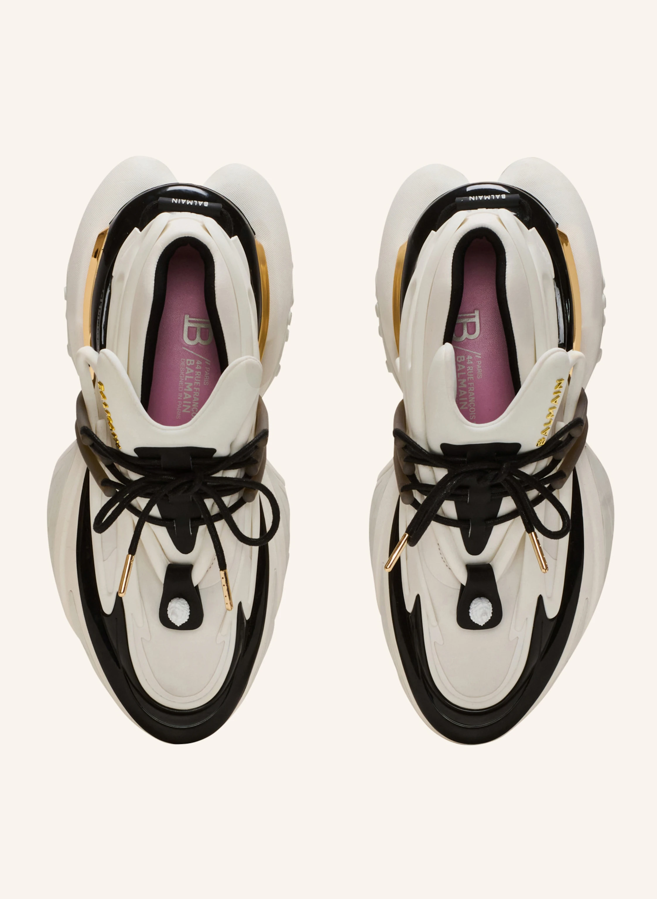 BALMAIN Sneakers Unicorn Low aus Neopren und Kalbsleder