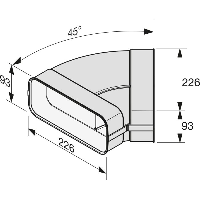 Miele Flachkanalbogen DFK-BH 45