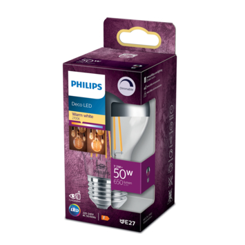 Philips LED peer E27 50W spiegel helder dimbaar