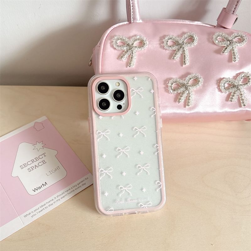 Elliure - Bow telefoonhoesje / bandje / set - Apple iPhone 16 Pro Max / 16 Pro / 16 Plus / 16 / 15 Pro Max / 15 Pro / 15 Plus / 15 / 14 Pro Max / 14 Pro / 14 Plus / 14 / SE / 13 Pro Max / 13 Pro / 13