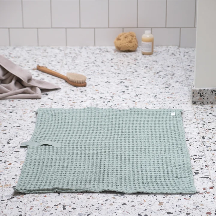 The Organic Company - Big Waffle Badematte, 55 x 80 cm, dusty lavender