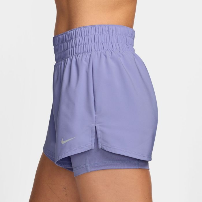 Nike Dame Shorts One Dri-Fit Mid-Rise 2in1 3 Inch Shorts Lilla