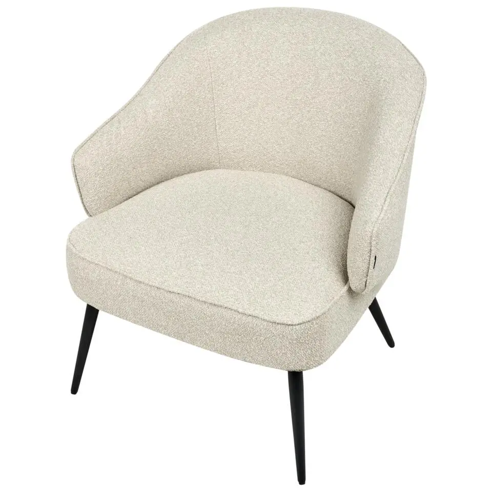 KAYLA - Fauteuil - Lichtbeige - Bouclé