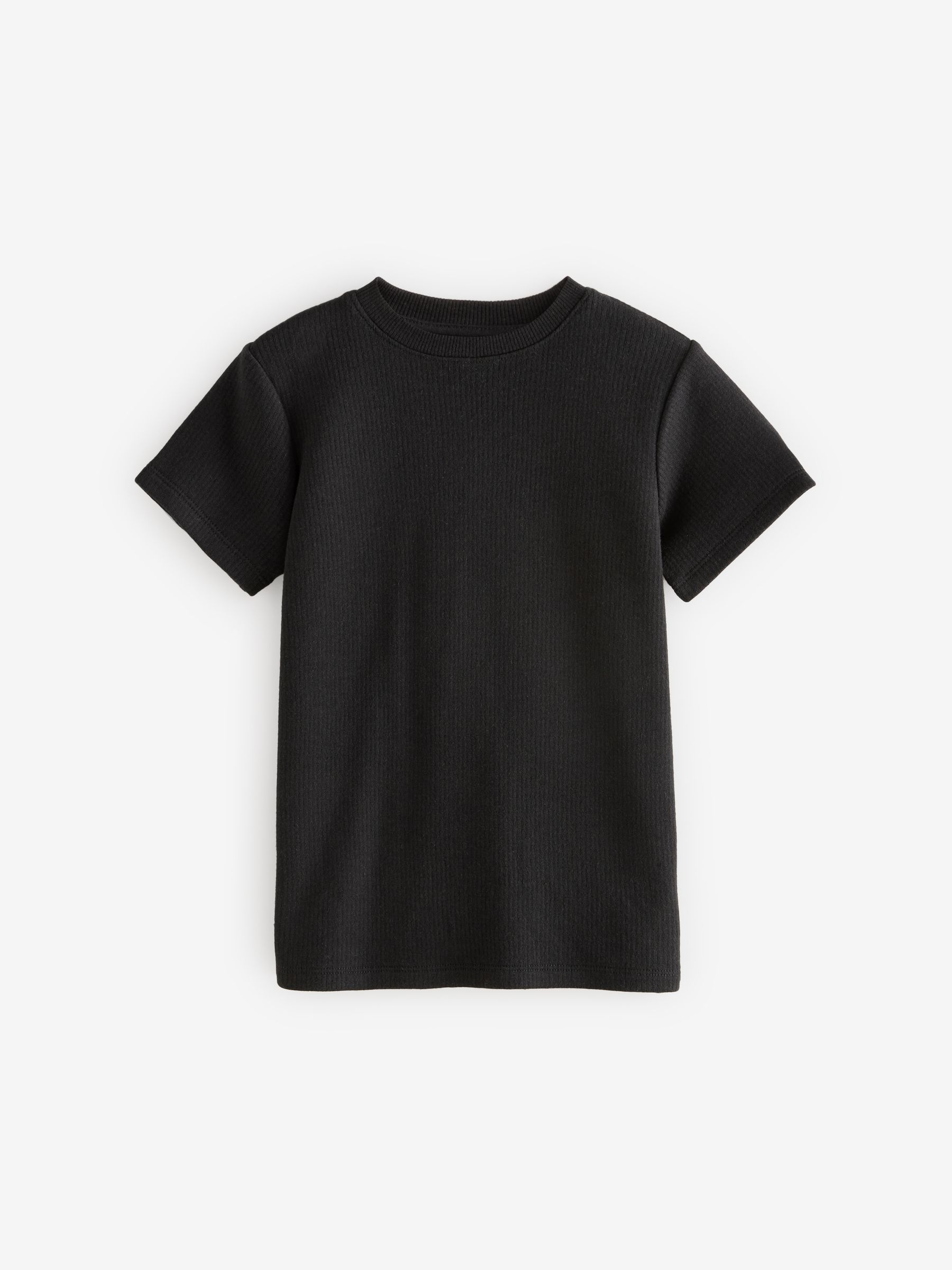 Zwart/antraciet - Set van 2 thermische T-shirts met korte mouwen (2-16jr)