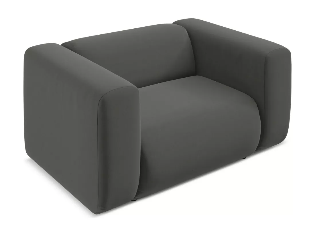 Fauteuil en velours - acier - EKAHI