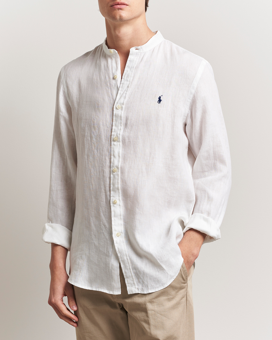 Polo Ralph Lauren Slim Fit Linen Shirt Ceramic White