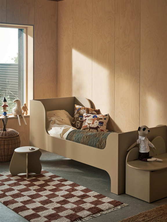 Ferm Living Mara Washable vloerkleed 80x150 Elm Green/Warm Sand