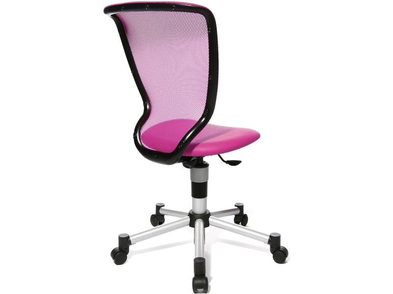 Topstar Kinder Bürostuhl Titan Junior, Rosa Mitwachsender Design-Kinder- und Jugenddrehstuhl