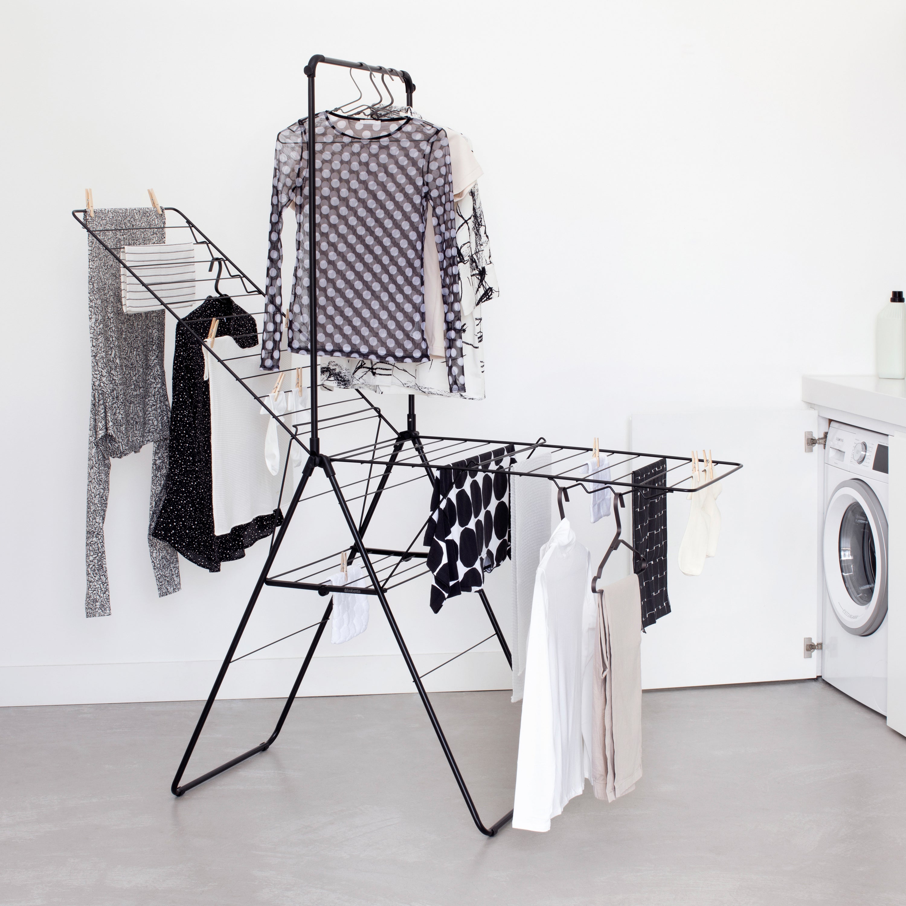 Brabantia HangOn Droogrek 25 Meter - Matt Black