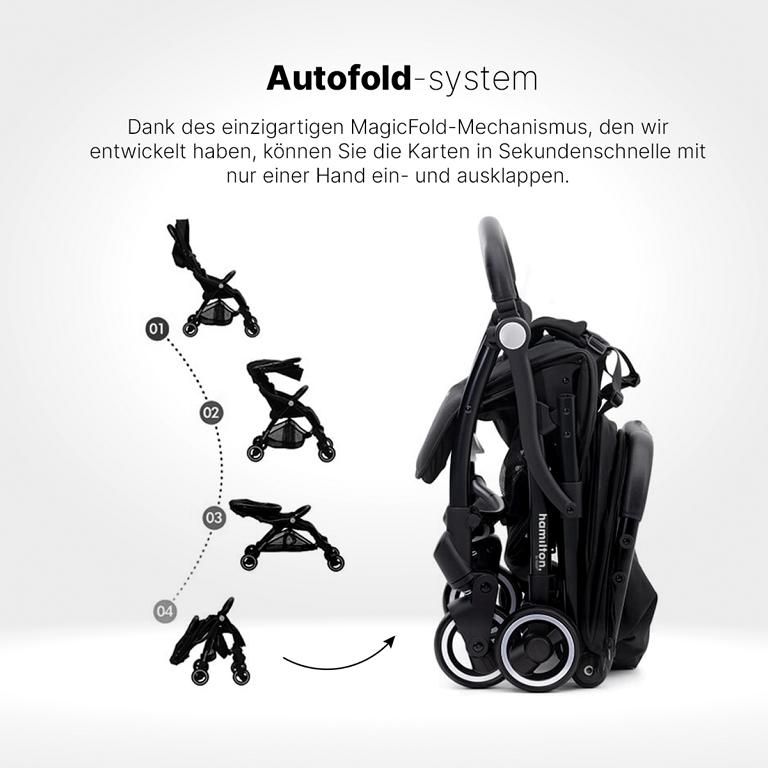 Hamilton by Yoop S2 Kinderwagen Leichtgewicht Buggy - MagicFold™ Technology