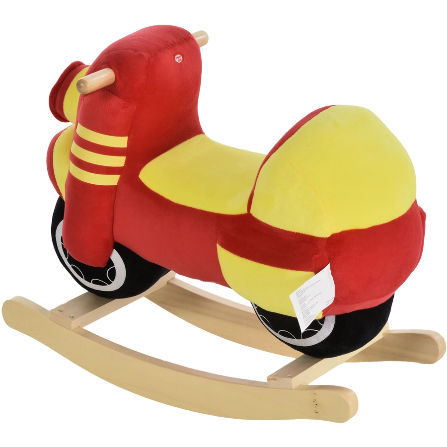 HOMCOM Kinder Schaukelwippe als Motorrad rot, gelb