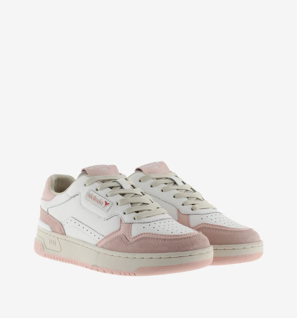 C80 - BLOCK COLORS UNISEX Baskets rétro unisexes monochromes ROSA