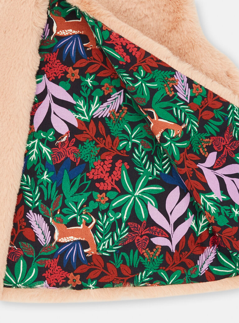 Cardigan noisette sans manches pour fille