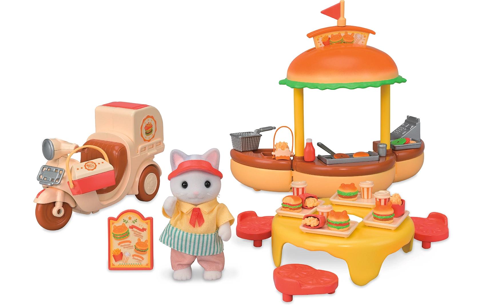 Sylvanian Families Mobiler Hamburger Imbiss mit FigurSpiel-Set mit Figur