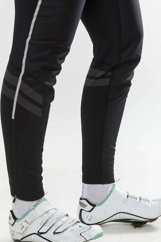 Craft Ideal Wind Fietsbroek Lang Met Bretels Zwart/Zilver Dames