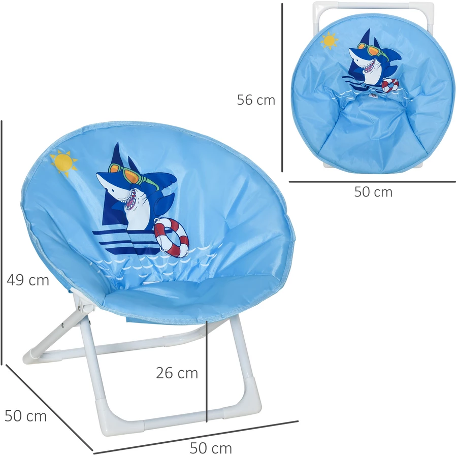 HOMCOM Campingstuhl mit Faltbarkeitsfunktion blau