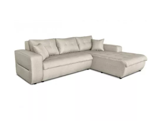 Canapé d'Angle Convertible Droit 4 Places en Tissu