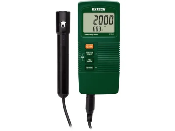 Extech EC210 Ledningsevne-måleapparat Ledningsevne, Opløste dele (TDS)