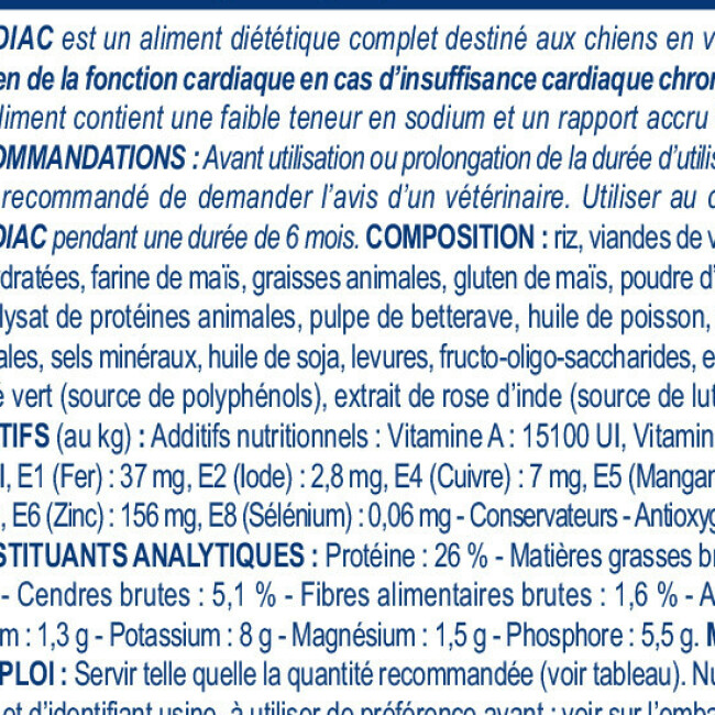Royal Canin Veterinary Diet Cardiac pour chiens