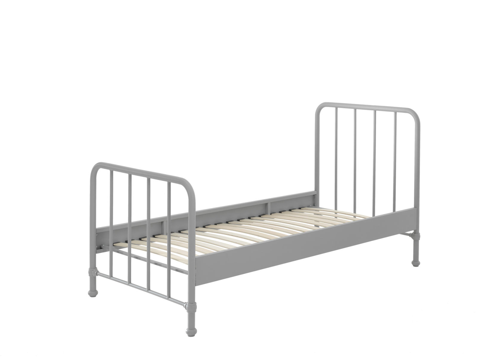 Metallbett BRONXX - grau matt - 90x200 cm