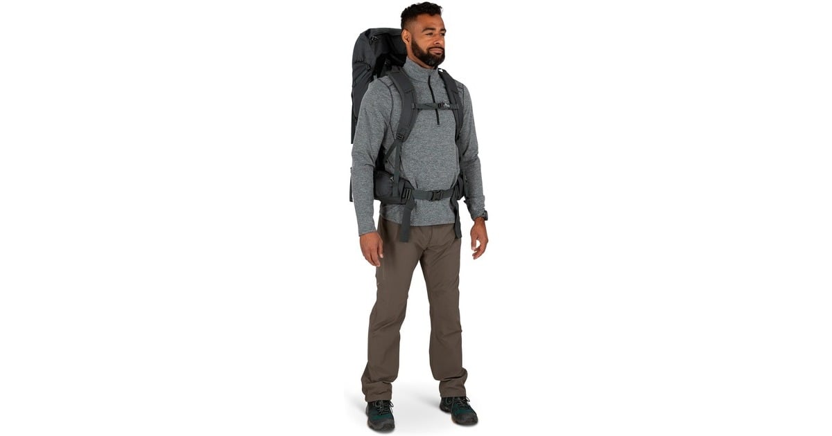OspreyRook 50 rugzak  (Donkergrijs, 50 Liter, One Size, Dark Charcoal/Silver Lining)