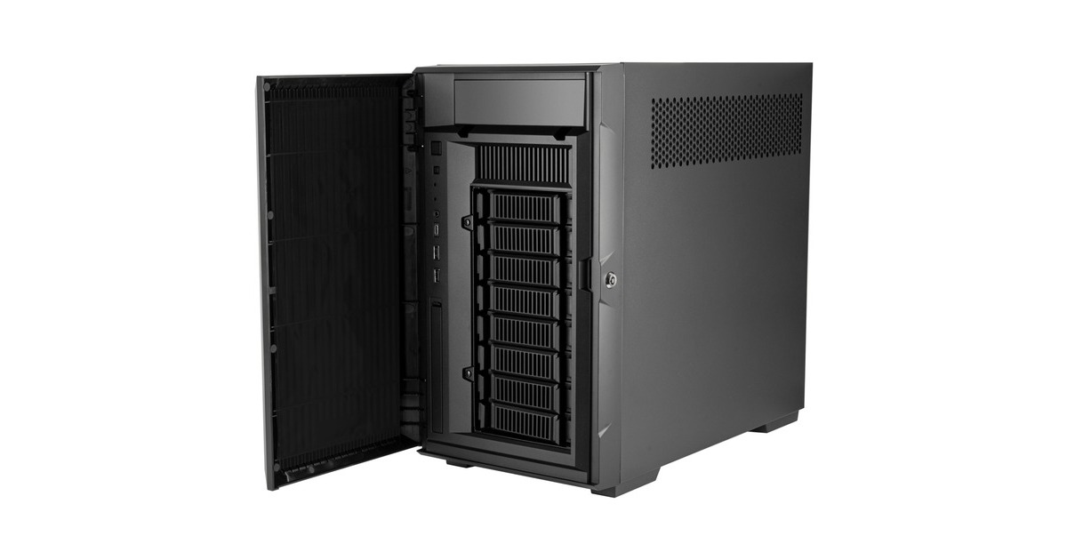 SilverStoneCS382 mini tower behuizing  (Zwart | 2x USB-A | 1x USB-C)